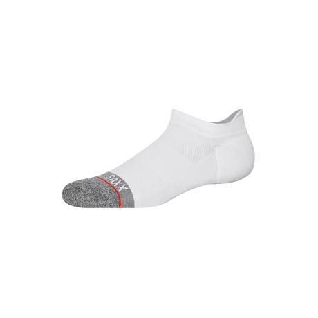 SAXX Mens Whole Package Low Show Socks  -  Medium / White/Gray Heather / Single Pair